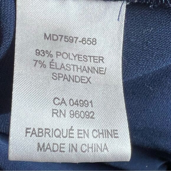 Carolina Belle navy belted cropped jumpsuit size 4 - Picture 5 of 6